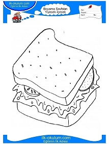 Çocuklar İçin Tost Boyama Sayfaları 